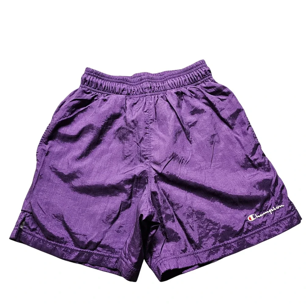 Champion Mens Purple Nylon Mesh Lined Athletic Shorts Small 84441 PRC Sportswear